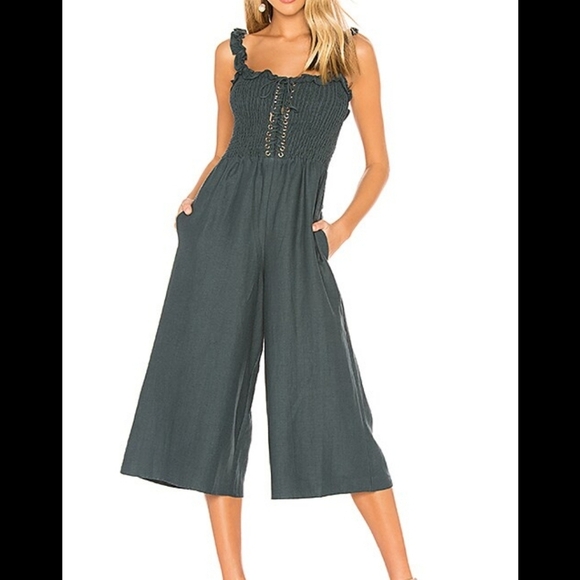 Elliatt Pants - Revolve Elliatt Alanis Jumpsuit in Jade size L